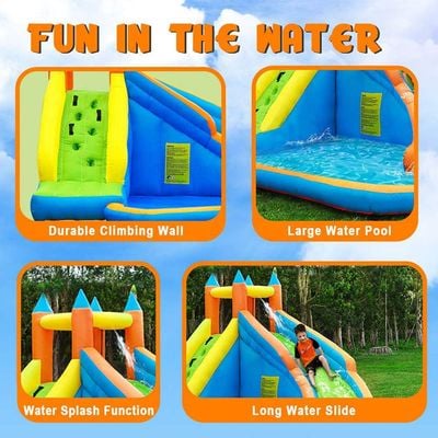 MYTS Inflatable Bounce House Jumping Castle Water Slide Outdoor Indoor For Kids